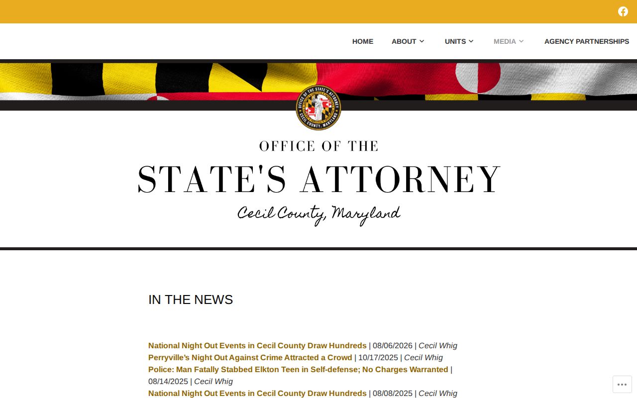 Cecil County State's Attorney In the News source page