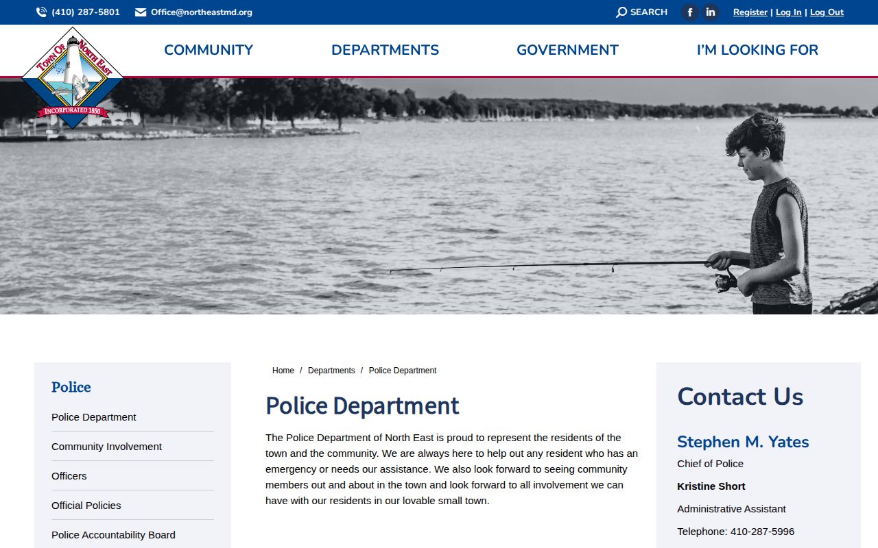 North East Police Department official arrest records source in Cecil County